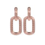 Honey Bee Hoopy Link Charm Earrings