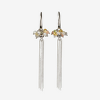 Kolczyki Cherie z kolorowym chwostem – Różowe złoto i srebro