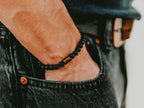 Lava Bracelet with 6mm Tiger Eye for Men